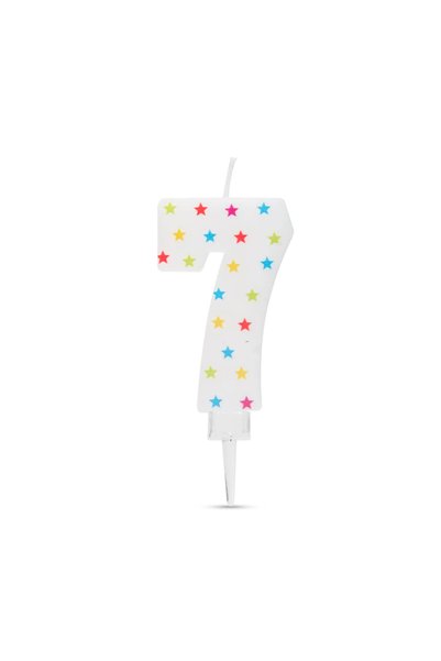 FAMİLY Lumanare tort cifra 7, aniversare, decor petrecere, 7 x 4 cm
