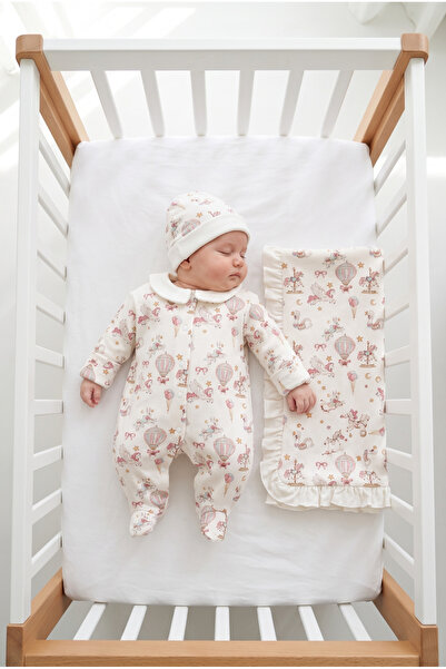 Mert Baby Petite Unicorn 3-Piece Organic Hospital Discharge Set 100% Cotton Newborn Baby Girl