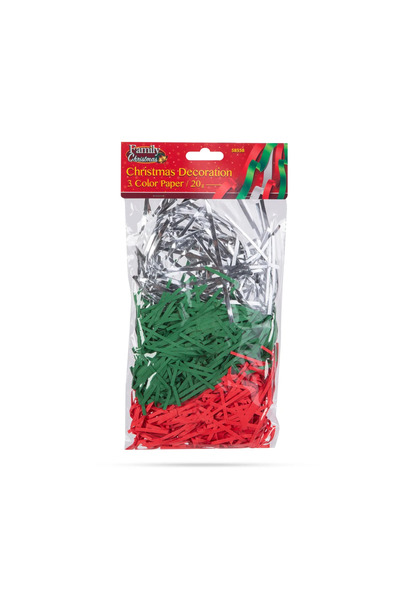 FAMİLY Hartie decorativa Craciun fasii colorate 20 g, set rosu,verde,argintiu