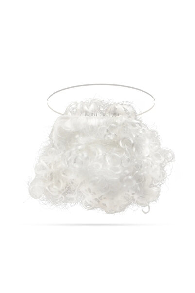 FAMİLY Barba Mos Craciun alba, 33 cm, prindere elastica