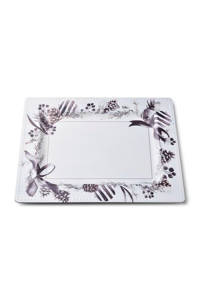 MONDEX Suport decorativ de masă BLANCHE FESTIVE 31.5x25x1.5 cm