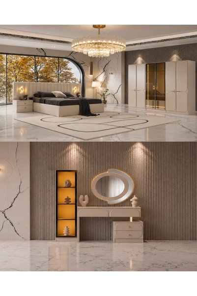 inegölmobilyası Kapadoya Yatak Odası Takımı %100 MDF
