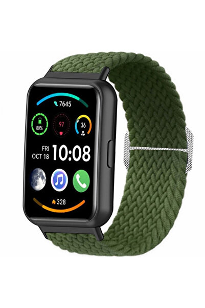 XGSM Curea din nailon pentru Huawei Watch Fit 2, Verde