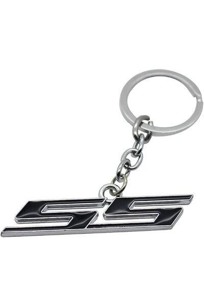 GENERAL Aimoll 1pc Chrome Finish Super Sport SS Key Chain Fob Ring Keychain f...
