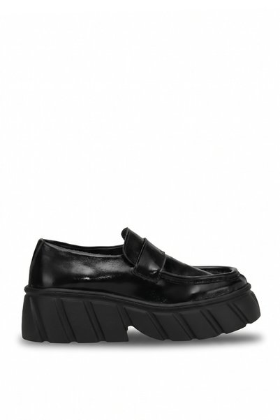 Ayakkabı Fuarı Elit 26Kzyn1724 Women's Genuine Leather Casual Shoes Black