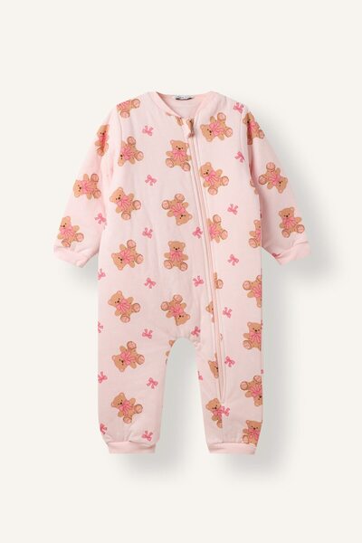 DeFacto Schlafsack mit Reißverschluss und Teddybär-Aufdruck für Babys, Mädche...