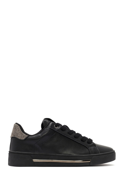 Derimod Women's Black Lace-Up Stone Sneaker Af520001Sv