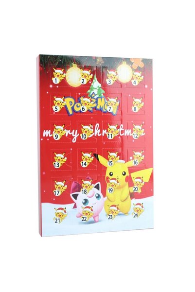 Pokémon Calendar Advent de Craciun, Pokemon, 24 figurine, rosu