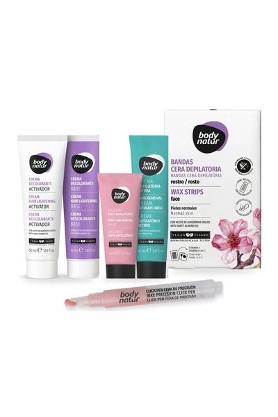 Body Natur Set pentru epilare facială și intimă cu ceară tip stilou Click Pen...
