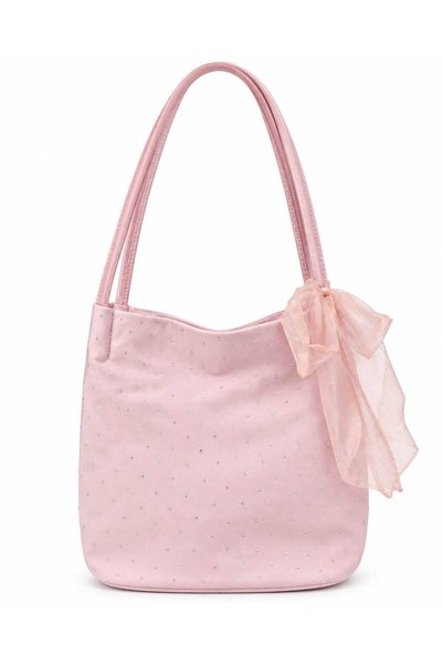 Glamura Lashes Women's Shoulder Bag With Sparkly Rhinestones And Organza Bow,...