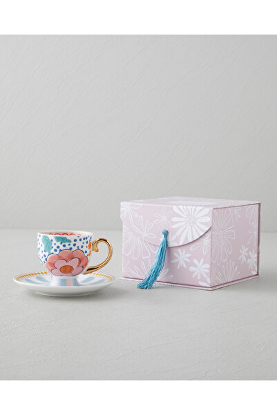 English Home Nostalgic Cherry New Bone China 4 Parça 2 Kişilik Kahve Fincan T...