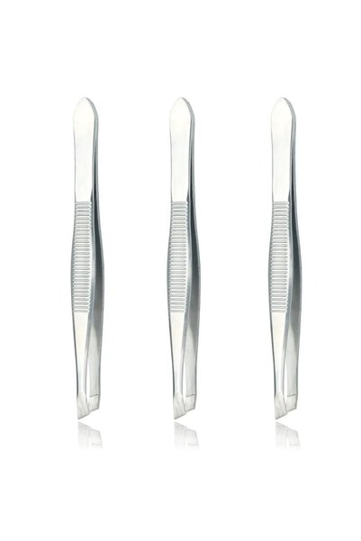 Choice Silvery 3 pcs Stainless Steel Tweezers 3/12Pcs Ingrown Hairs - Precisi...