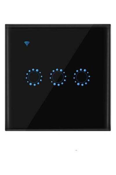 HALAMODO Wi-Fi Smart Light Switch with Screws Black