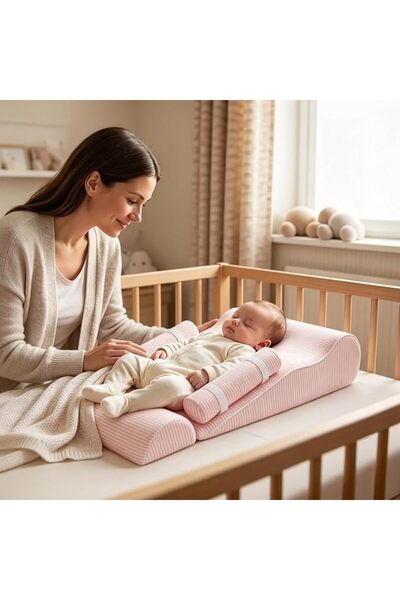 InnoVista Comfortable U-Shaped Nursing Pillow with Anti-Roll Feature, Breatha...