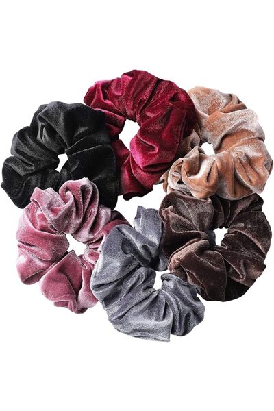 TERRIFI Pastel Velvet Hair Scrunchies, Large Soft Elastic Hair Ties for Women...