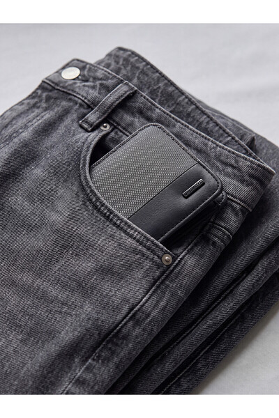 LC Waikiki Peak New Season Anthracite Leather-Look Men's Wallet