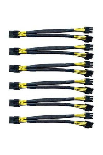 TERRIFI GPU PCIe 8 Pin Splitter Cable, 8 Pin Female to Dual 8(6+2) Pin Male P...
