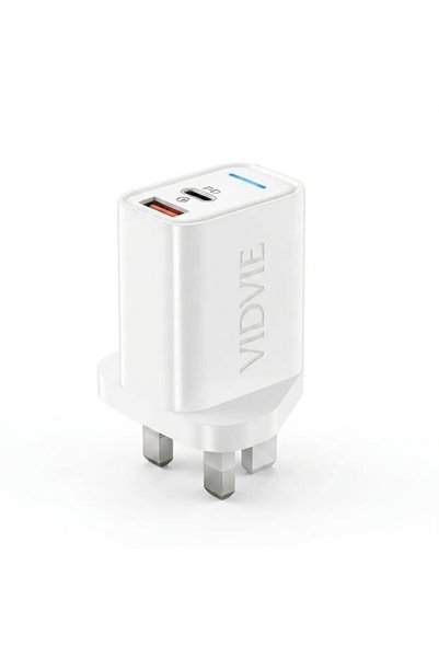Vidvie 33W GaN Dual Port Fast Charger Adapter - Type-C PD 33W & USB 18W Wall ...