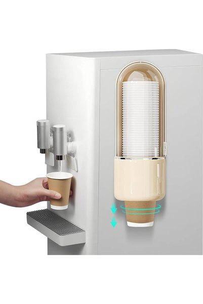 KASTWAVE موزع أكواب مثبت على الحائط للحمام، حامل أكواب قابل للسحب للقهوة والم...