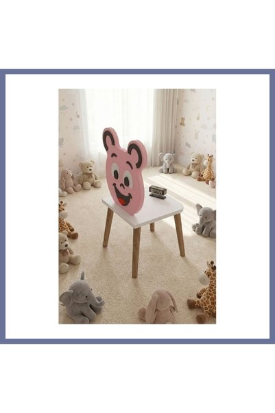 dilaratrendhousee Happy Face Çocuk Sandalyesi Pembe DLRA