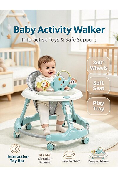 Generic Baby Walker,Foldable Walker For Baby,Baby Walking Helper,Anti Rollove...