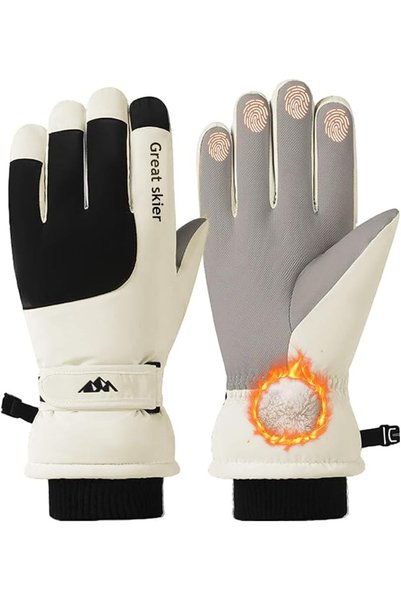 ELEPHANTBOAT Winter Gloves, Waterproof Windproof Touchscreen Grip, 31cm
