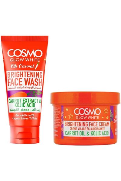 Cosmo Face Care Glow Oh Carrot Brightening 2 Pieces Combo Sets | Kojic Acid &...