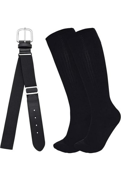 Arabest Youth Baseball Socks and Belt Combo Set,Adjustable Elastic Waist Belt...