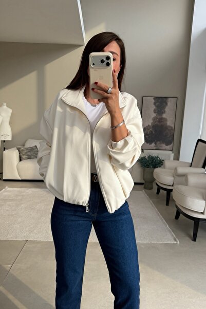 ELVAN TOLON Bomber Jacket Ecru