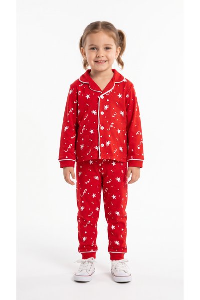 Mışıl Kids Star Printed Girl's Pajama Set