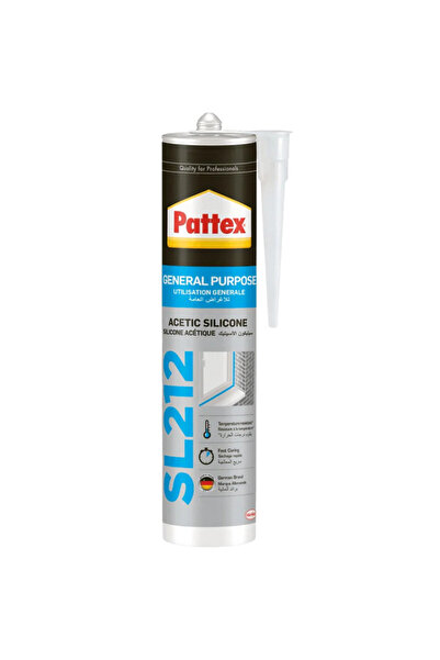 Pattex سيليكون أبيض SL212 - مادة عازلة عالية الجودة، سعة 280 مل