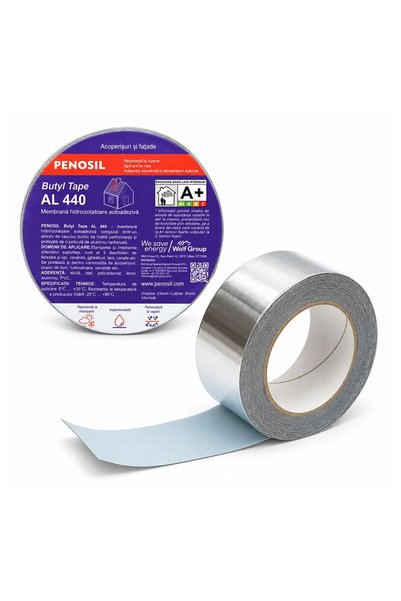 UTB Banda butilica hidroizolanta autoadeziva 0.6x50mmx10m cu folie de alumini...