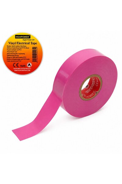 UTB Ροζ μονωτική ταινία βινυλίου 19mm x 20m Premium Super Power 33+ HighPower
