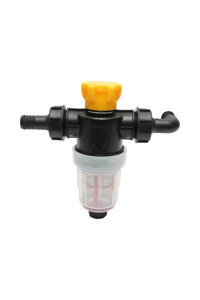 UTB Filtru erbicidator transparent cu sita si valva autocuratare, racord 25mm