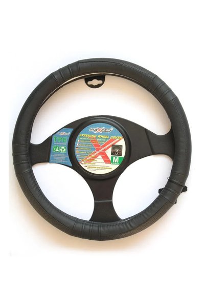 OEM Kάλυμμα τιμονιού δερμάτινο με μαύρη ραφή 32695