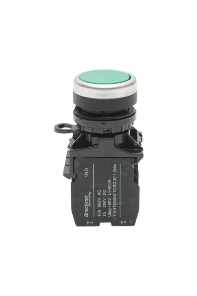 UTB Buton comanda cu revenire verde 1NO+1NC, 10A/600V AC, 1A/250V DC LA42 Bre...