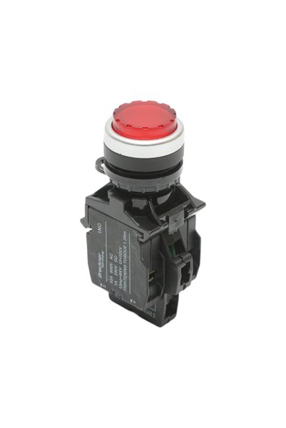 UTB Buton comanda iluminat convex LED 24V AC/DC rosu cu revenire 1NO+1NC, 10A...