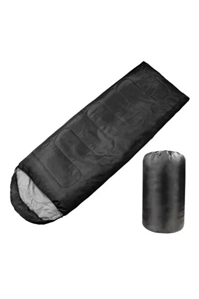 OEM Υπνόσακος Sleeping Bag με kουκούλα 215x75 εκ. σε μαύρο χρώμα