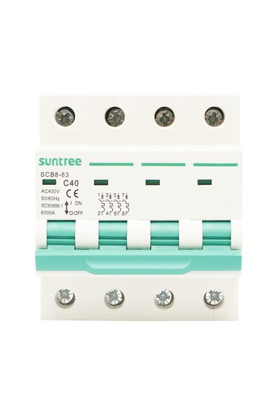 UTB Siguranta automata tip intrerupator trifazat 4P, 40A, 400VAC Suntree
