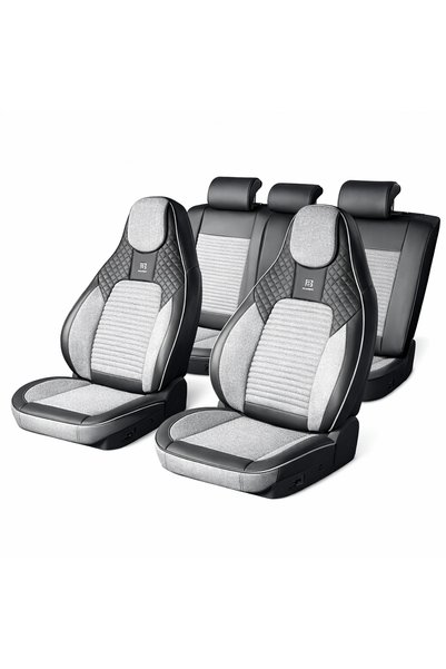 UTB Set huse scaune auto Premium negru-gri universale, design sport ergonomic...