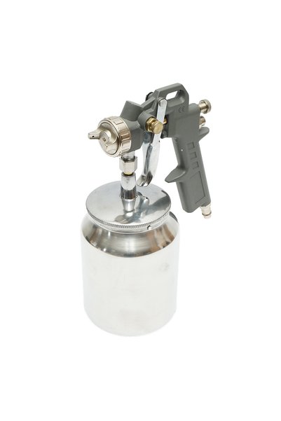 UTB Pistol de vopsit cu aer comprimat 1L, cupa din inox in partea de jos, duz...