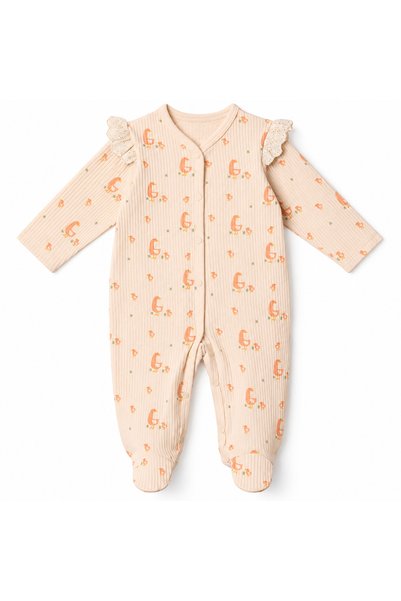 HAFY BABY Little Duck Desenli ve Fırfır Detaylı Tulum