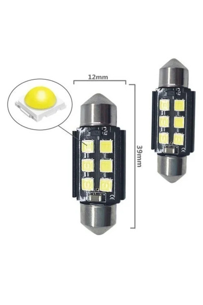OEM LED λαμπάκια πλαφονιέρας 2 τεμάχια 3030 Canbus 12V 39mm