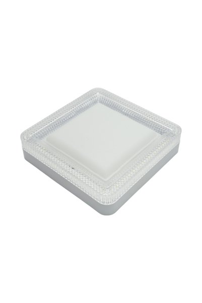 UTB Кръгла LED плафониера 24W, 220V, студена бяла светлина 6500K, 180x180x40м...