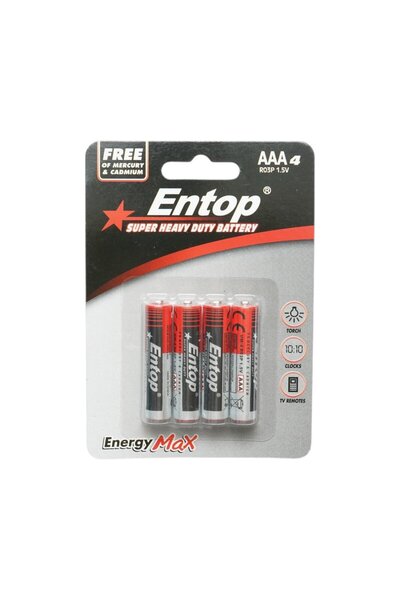 UTB Μπαταρίες ψευδαργύρου-άνθρακα AAA 1.5V R03P UM-4 4 τεμάχια/σετ Υπέρ-βαρέω...