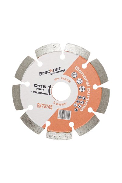 UTB Disc diamantat segmentat 115x22.23mm, segment 10mm pentru caramida, beton...