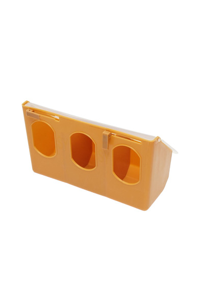 UTB Сгъваема пластмасова хранилка за гълъби, 3 отделения, 25x9x14см