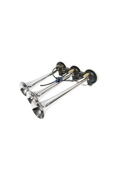 UTB Claxon 3 trompete cu electrovalve 12/24V pentru compresor aer Breckner Ge...