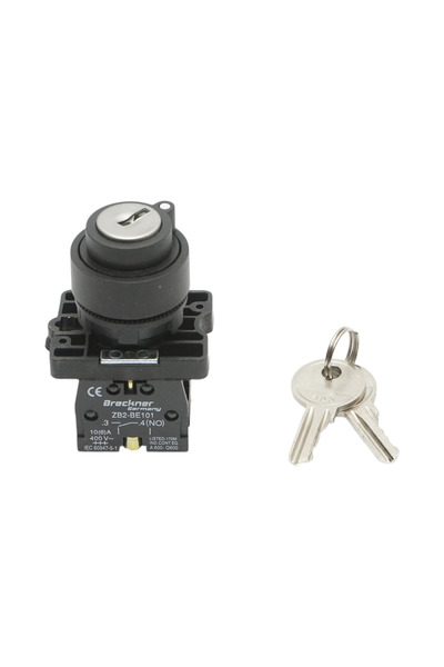 UTB Selector 2 pozitii cu retinere si cheie 1NO+1NC, 400V/10A, LAY5-EG45 Brec...
