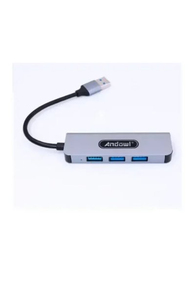 Andowl USB Hub 4 θυρών Q-HU121 σε ασημί χρώμα